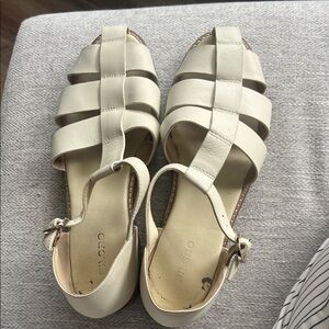 Anthropologie  Women's Cream fisherman Sandals